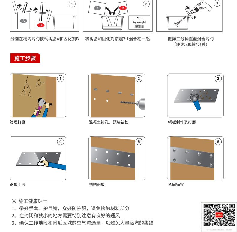 包钢三原粘钢加固施工过程